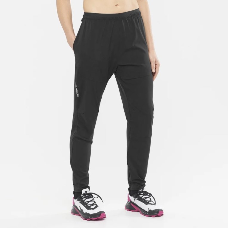 Black Salomon Cross Run Women\'s Sport Pants | IE PC9158